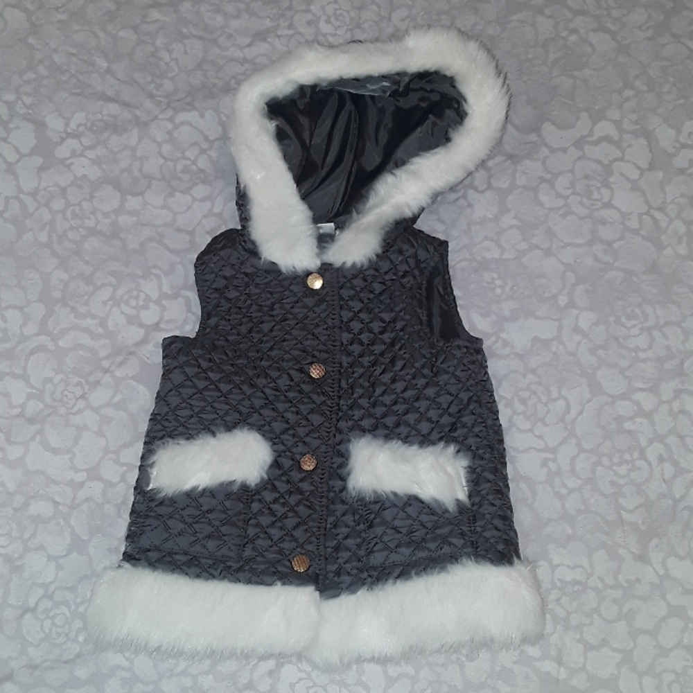 Savannah Grey Faux Fur Vest